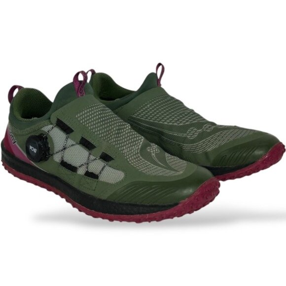 Saucony Switchback Trail Running Shoes Womens Size 9 Pine Fuchsia S105812 Run - Picture 1 of 9